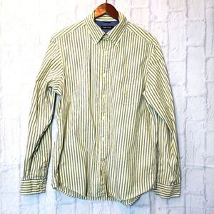 NAUTICA Classic Striped Cotton Button-Down Shirt Medium